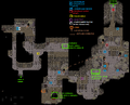 Annotated map of Level 6 Mines - Cavedweller Village (exterior)