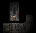 The Penance armor before the player steps inside.